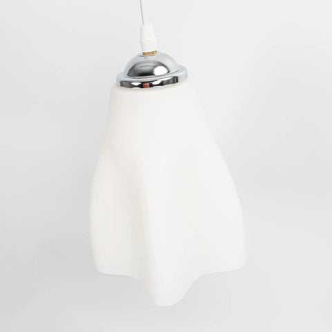 Kiven Instant Light Conversion Kit for 4/5/6inch Hole, 2-Light Glass Farmhouse Lighting Pendant with white glass shade.