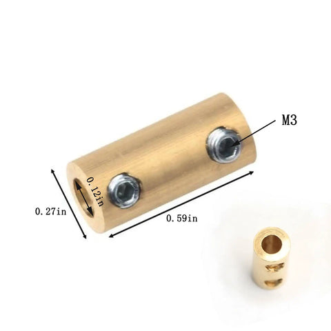 Metal connector with M3 size and measurements, part of 10 Pack 10 Gauge Wire Connector Nut Kit For Easy Splicing And Quick Wiring Hookups Durable Red Copper Terminals Circuit Conductor Connector Set For DIY Auto And Home Wiring.