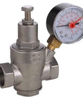 Heavy Duty 304 Stainless Steel Water Pressure Regulator With Gauge DN20 Piston Design for steady flow and easy setup.