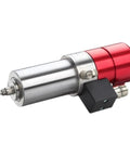 Heavy Duty Water Cooled Motor Spindle With Angular Contact Ball Bearings And Axial Preload For Beast Mode CNC Milling And Smooth Operator Live Tooling Setup, featuring a silver and red design.