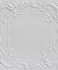 Baby's Breath Stamped Metal Tin Ceiling Tile 24x24 Nail Up White 12 Pack For DIY Ceilings Backsplash Walls