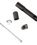 Adjustable Bike Stem Adapter For 1-1/8 Inch Threadless Forks 25.4mm To 28.6mm Front Fork Extension Aluminum Alloy shown unassembled