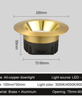 Top Notch Led Recessed Downlights 12 Pack 10W Flush Mount Ceiling Lights With Sleek Brass Trim - 100mm brass downlight