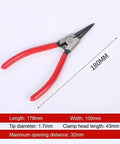 7 Inch External Snap Ring Pliers Set With Internal Straight And Bent Jaw Pro Grade Pliers CRV Steel Electrophoretic Black Finish