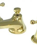 Polished Brass Widespread Lavatory Faucet With Metal Cross Handle No-Fuss Install Solid Brass Build 8 To 16 Inch Adjustable Spread