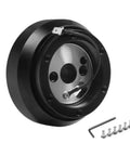 Short Hub Steering Wheel Adapter for SRT 4 170H Setup Easy Install Durable Aluminum Connector with screws and wrench visible