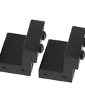 Black beefy zinc alloy barn door stopper with rubber cover for 40mm wide and 6mm thick track standard hole design prevent roller fall