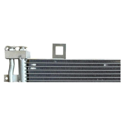 Heavy Duty Transmission Oil Cooler Kit Perfect For Dodge Dart Models From 2013 To 2016 With 2.4L 2.0L Or 1.4L Engines Keeps Your Ride Cool Under Heavy Loads And Ensures Smooth Shifting Every Time. silver aluminum transmission oil cooler with mounting bracket