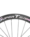 Carbon Disc Brake Wheelset 700c 50mm By 25mm Tubeless Ready For Road Biking Paint Free Finish Toray T700 Fiber EN Certified
