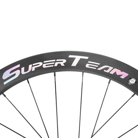 Carbon Disc Brake Wheelset 700c 50mm By 25mm Tubeless Ready For Road Biking Paint Free Finish Toray T700 Fiber EN Certified