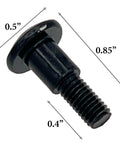 Heavy Duty 14 20 Shoulder Bolts Replacement Kit For Pellet Grill Front Folding Shelf Brackets 4 Pack close-up of black steel shoulder bolt