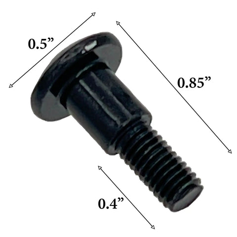 Heavy Duty 14 20 Shoulder Bolts Replacement Kit For Pellet Grill Front Folding Shelf Brackets 4 Pack close-up of black steel shoulder bolt