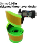 TPU Bike Tire Liner No Flat Shield, three-layer design measuring 1.3mm thick for 12 to 29 inch tires, universal fit.