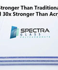 Clear Polycarbonate Sheet 24 By 24 Inches Three Eighths Inch Thick, Tougher Than Plexiglass, UV Resistant, impact-resistant sheets displayed
