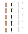 Rear Caliper Foot Brake Lever Clevis Pin 6mm 0.23 Inch For Pit Pro Trail Quad Dirt Bike ATV Buggy, set of 10 pins and cotter clips