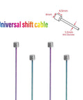 Rainbow Polished Shifter Cable For SRAM Derailleurs 1.2mm X 3000mm MTB And Road Bike with fitting diagram.