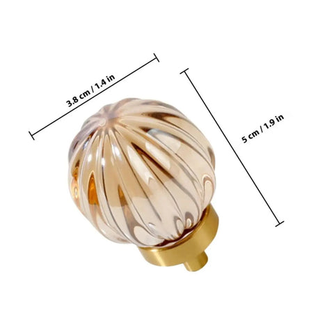 Brass Crystal Cabinet Knob And Drawer Pull Gold Tone Metal Dresser Handle For Wardrobe And Furniture Doors with dimensions