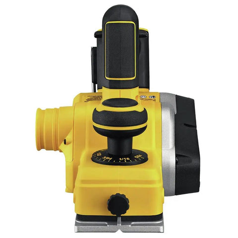 Pro Grade 20V Max Xr Brushless Cordless Planer Drops Dead Serious Amps For Zero Drag Wood Planing And Cabinet Refinishing Job Site Ready Tool Only Renewed, view from the front.