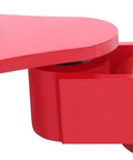 Heavy Duty Machinery Skates Featuring Killer 4409 Pound Load Rating And Smooth Rolling 360 Swivel Polyurethane Rollers close-up view of red skate's swivel wheel.