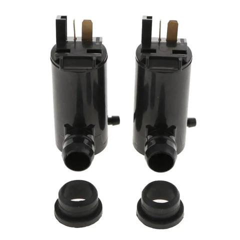 Universal 12V Vehicles Windshield Washer Pump Kit Check Valves Direct Fit Sweet Smooth Wiping Easy Install No Mods Needed Keep Ride Looking Crisp Safe Any Weather Legit Operation Save Bank Worth Each Penny Buy Now, black pump pair