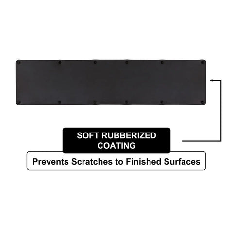 Back view of SAE And Metric Magnetic Socket Organizer Set with soft rubberized coating for scratch prevention.