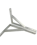 Top Notch Heavy Duty L Shape Shelf Brackets For Secure Wall Mounts, Corrosion Proof Stainless Steel Corner Supports, Easy Install Floating Rack Hardware, Built Like A Tank And Ready To Load Up, Set Of Two in silver finish.