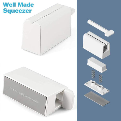 Two Pack Minimalist Toothpaste Tube Squeezers Roller Tool For Easy Mess Free Squeezing Eco Friendly White Dispenser Durable ABS Plastic