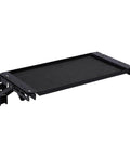 Foldable Magnetic Tool Tray With Aluminum Alloy Platform And Rubber Coated Surface for strong magnetic hold, ideal for onsite repairs, assembly, and modular toolbox systems, space saving workbench accessory, side view.