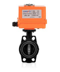12 Inch Wafer Butterfly Valve With 24V DC Sealed Electric Actuator For Water Air Flow Control Precision UPVC Body IP67 Certified