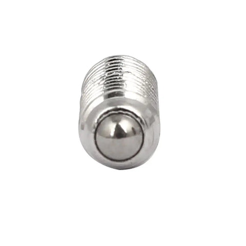 Top Shelf 304 Stainless Steel M4 X 10mm Ball Point Grub Set Screws With Hex Socket Drive Built Tough For Every Home Workshop Project And Rocking A Slick Silver Finish Pack Of Ten close-up of silver ball point screw