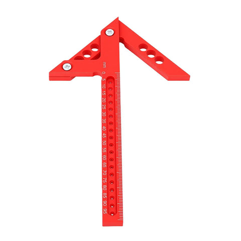 Red Beast Pro Grade 45 Degree And 90 Degree Position Ruler Aluminum Alloy Precision Angle Tool with markings