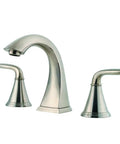8 Inch Widespread Bathroom Faucet With Two Handles In Brushed Nickel No Fuss 3 Hole Setup Push And Seal Drain WaterSense Certified