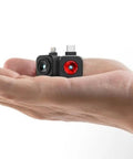 Hand holding Nano 200 Thermal Camera for iPhone and iOS with USB C Connector, high resolution 200 x 150 thermal imager.