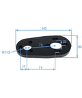 15.2 Inch Double Kingpin Trucks Kit For Electric Skateboard With Preinstalled Motor Mounts And One Stop Fittings diagram measurements