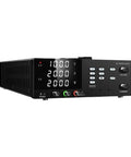 Garage Ready Dc Adjustable Switching Power Supply Featuring Smart Usb Rs 232 Interface Built In Over Voltage And Amp Protection For Bench Lab Automotive Work on a workbench.