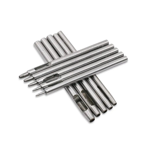 Leather Punch Tool Set with Hollow Round Punches for Belts Watch Bands and Crafts Pro Grade Leather Hole Cutter Chisel Kit