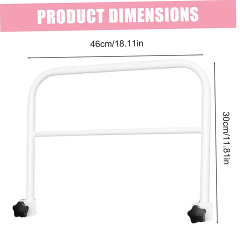 Thickened Anti-Fall Bed Rail for Elderly Safety, 18x12 Inch Bedside Grab Bar showing product dimensions and sturdy design