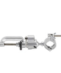 Angle Grinder Stand Universal Bench Grinder Holder With Vise Clamp Table Mount Bracket, aluminum alloy, close-up view.