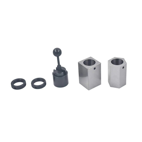 Pro Level 5C Collet Block Set For Milling Machines Includes Square And Hex Chucks With Lever Cam Closer Zero Play Accuracy Quick Change Rig Built Solid For All Day Shop Runs