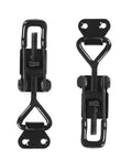 Beefy Toggle Clamp For Cabinets, Doors, Lockers, Boxes And Vehicles, Adjustable Mounting, 220 Lb Holding Power, Durable Steel Hasp Catch Clip, Easy Install, Versatile Latch Solution, black