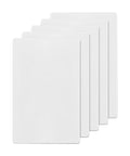 Screwless Blank Wall Plate For 1 Gang Outlet Cover, Kid Safe Blank Device Cover, 4.68 Inches By 2.93 Inches, Polycarbonate Thermoplastic, UL Listed, Glossy White, 5 Pack, Durable Impact Resistant