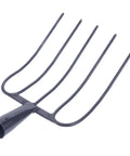 Heavy Duty Farm Pitchfork For Horse Manure And Grass Cleanup Multi Functional Rural Yard Fork, steel construction, angled view