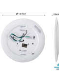Back view of 7.5 Inch Flush Mount LED Ceiling Light With Dimmable Disk Lights 1100 Lumens 4000K Cool White with wiring details