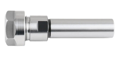 Side view of ER20 Collet Chuck Extension Rod For Milling And Drilling With Three Quarter Inch Straight Shank, 3.93 Inch Overall Length