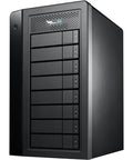Kick Up Your Storage Game With This 80TB External RAID Drive Featuring Eight 10TB Hard Drives And Thunderbolt 3 Plus USB 3 2 Gen 2 Support For Lightning Fast Data Transfers And A Smooth Setup, showing a black RAID drive chassis.