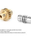 20 To 1 Bronze Worm Gear Set With Metal Shaft High Torsion Replacement For 4 To 1 Speed Industrial Robot Parts For DIY Projects Beefy Torque Boost For Precise Slow Motion And Easy Installation, bronze gear and metal shaft