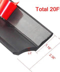 Universal Garage Door Seal Bottom Rubber Strip with adhesive backing, 20ft length, shown in detailed close-up view