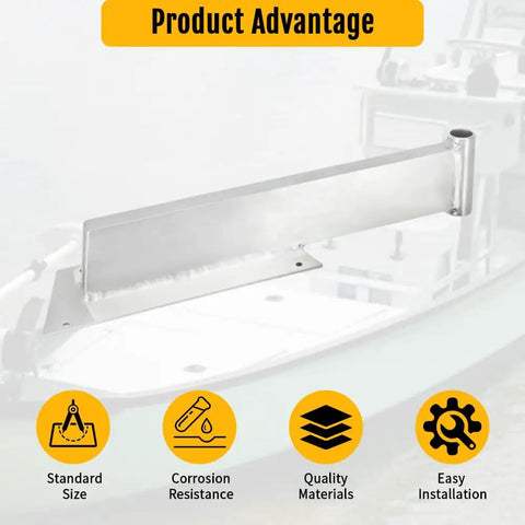 Heavy Duty Right Side Trolling Motor Mount For Gheenoe Bow Covers showing durable aluminum construction and easy installation features.