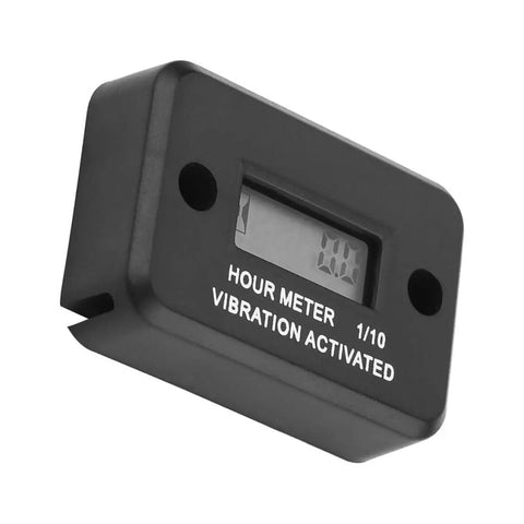 Wireless Hour Meter For Lawn Mowers And Diesel Electric Engines Waterproof Digital Run Time Gauge Rugged Outdoor No Fuss Maintenance DJ103 Easy Install On Site compact black vibration-activated digital hour meter