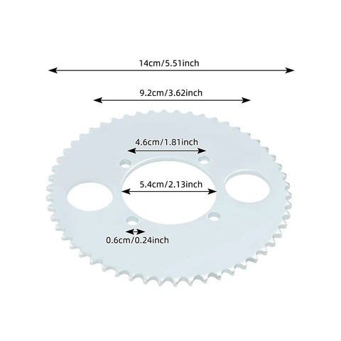 Beefy 1000W 36V Brushless DC Motor Kit sprocket dimensions 14cm diameter, for dirt bikes, scooters, bicycles, and motorcycles.